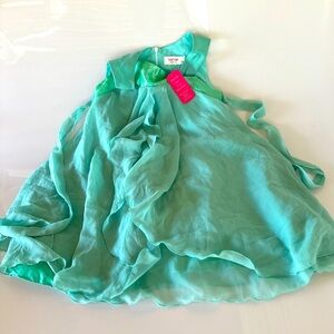 Sweet Teal Flowy Girls Dress